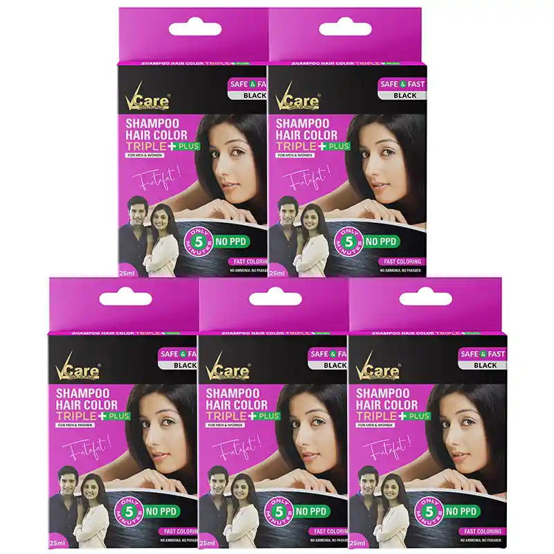 Instant Black Hair Color in 5 Mins – Stay Young – Pack of 5